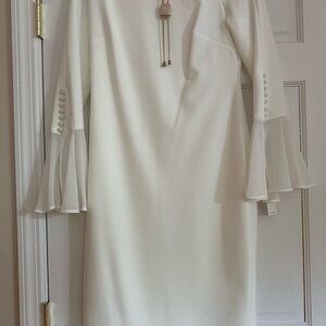 Elegant and classy Calvin Klein white sheath dress